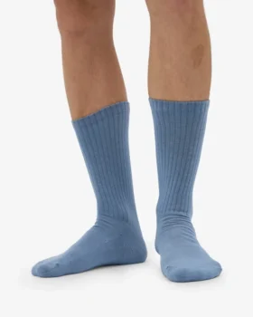 Calcetines deportivos orgánicos – Azul acero