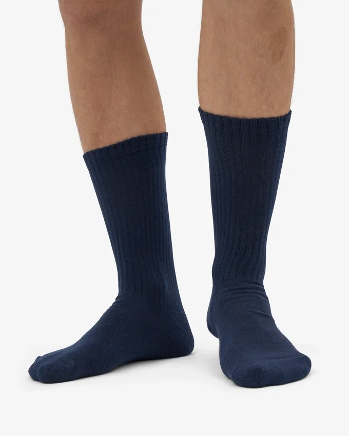 Calcetines deportivos orgánicos - Azul marino