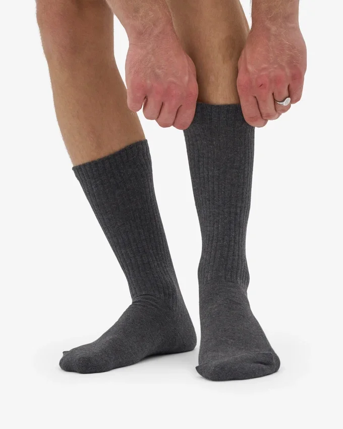 Calcetines deportivos orgánicos - Gris lava
