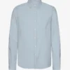 Camisa de franela orgánica - Azul acero