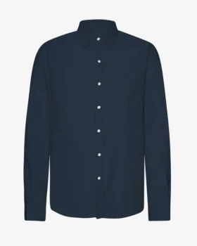 Camisa de franela orgánica - Azul marino