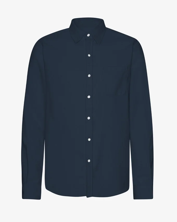 Camisa de franela orgánica - Azul marino