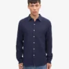 Camisa de franela orgánica - Azul marino