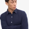 Camisa de franela orgánica - Azul marino