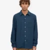 Camisa de franela orgánica - Azul marino