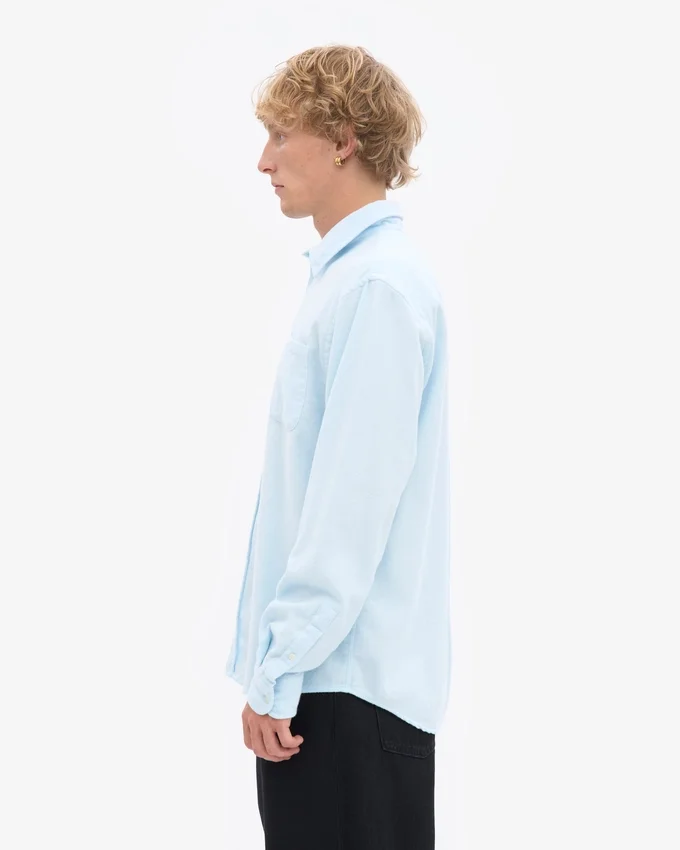Camisa de franela orgánica - Azul polar