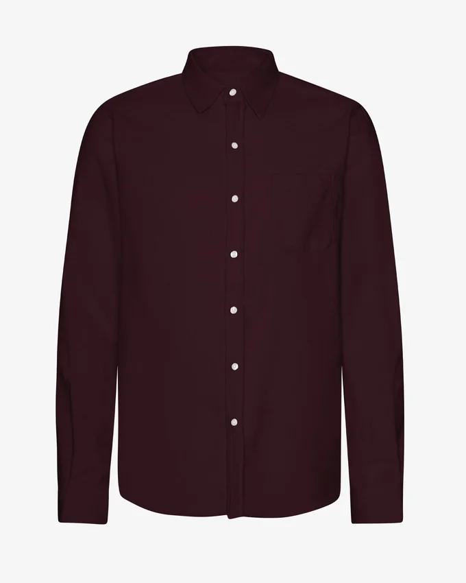 Camisa de franela orgánica - Rojo sangre