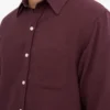 Camisa de franela orgánica - Rojo sangre