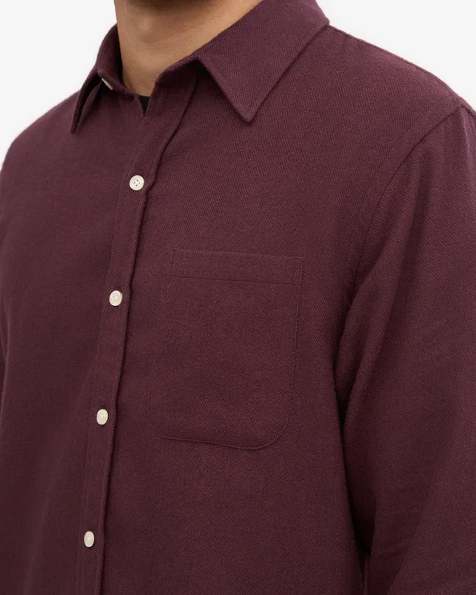 Camisa de franela orgánica - Rojo sangre