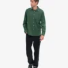 Camisa de franela orgánica - Verde esmeralda