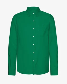 Camisa de franela orgánica - Verde Kelly