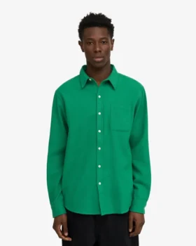 Camisa de franela orgánica – Verde Kelly