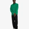 Camisa de franela orgánica - Verde Kelly
