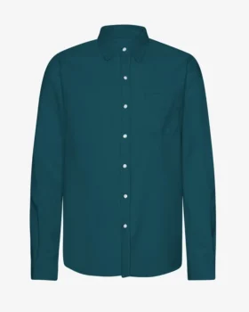 Camisa de franela orgánica - Verde océano
