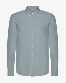 Camisa Organic Button Down - Azul acero