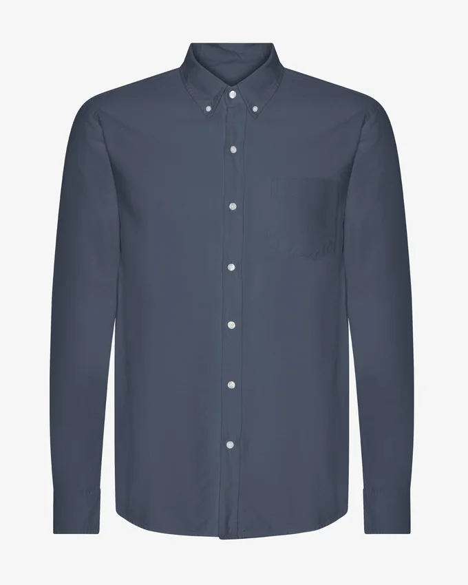 Camisa Organic Button Down - Azul petróleo