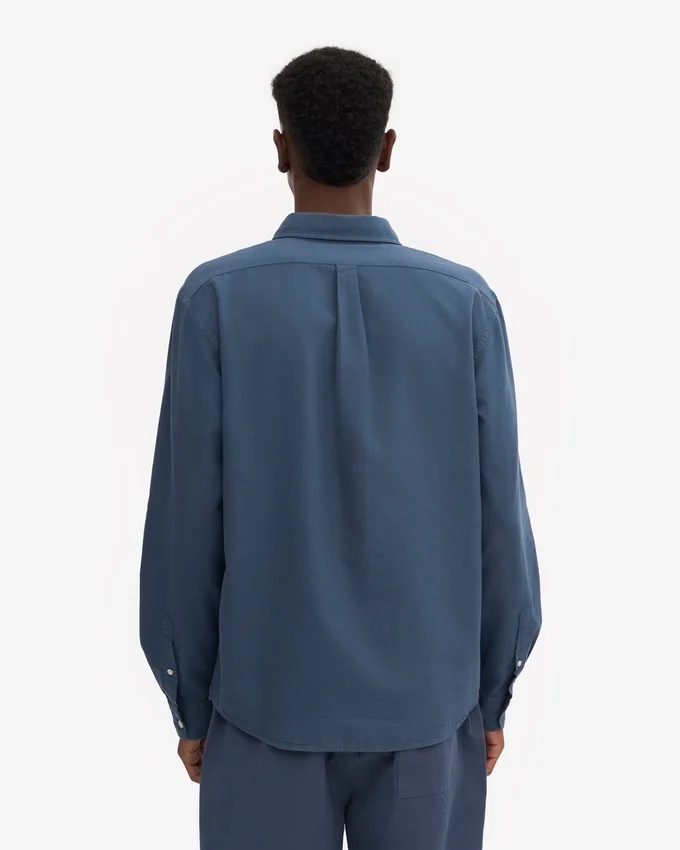 Camisa Organic Button Down - Azul petróleo