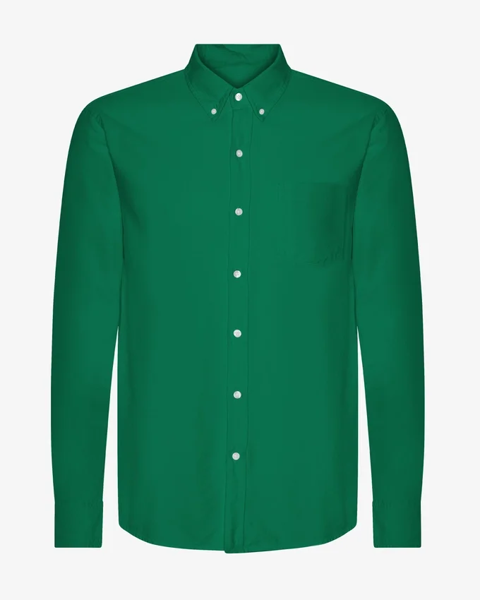 Camisa Organic Button Down de algodón - Verde Kelly