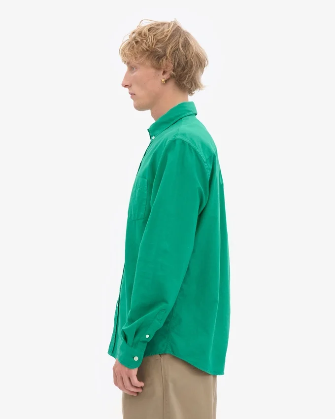 Camisa Organic Button Down de algodón - Verde Kelly