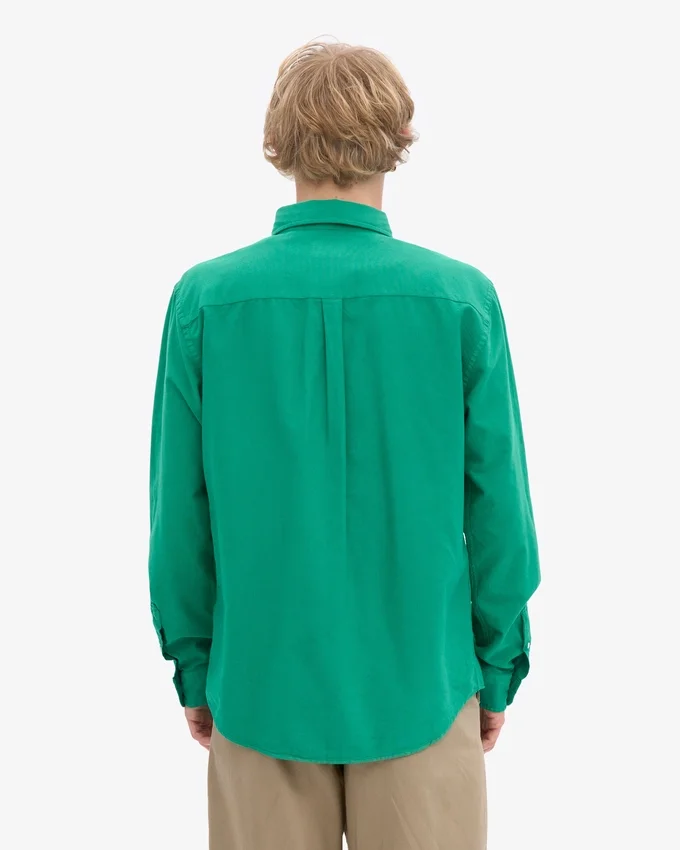 Camisa Organic Button Down de algodón - Verde Kelly