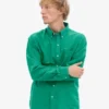 Camisa Organic Button Down de algodón - Verde Kelly