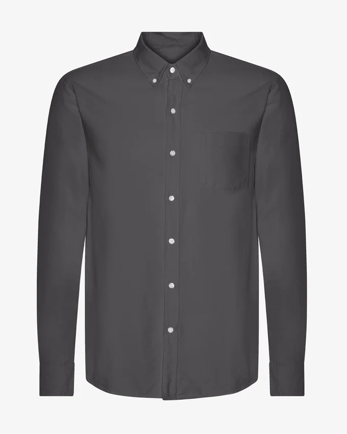 Camisa Organic Button Down - Gris lava