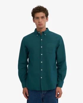 Camisa Organic Button Down – Verde océano