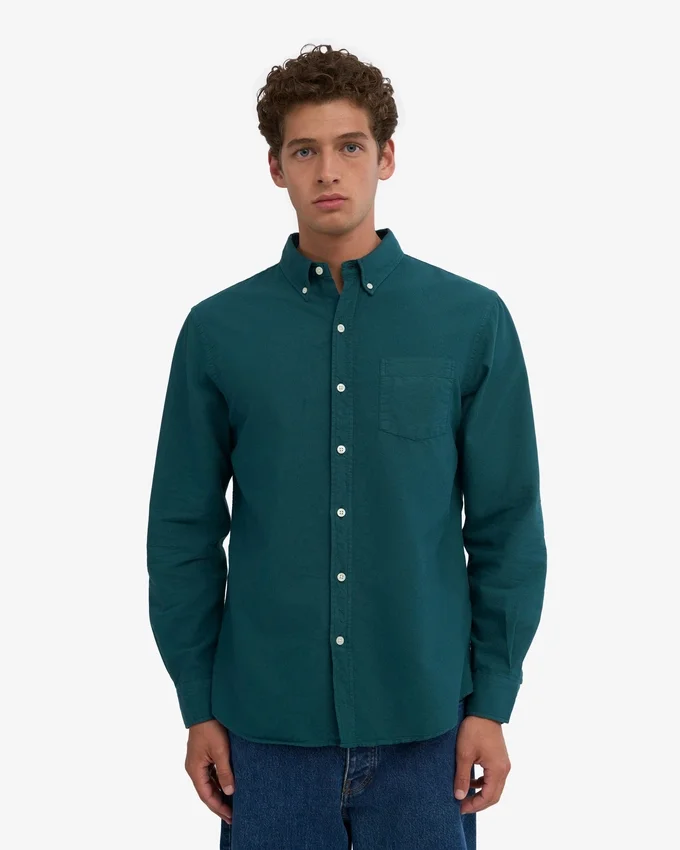 Camisa Organic Button Down - Verde océano