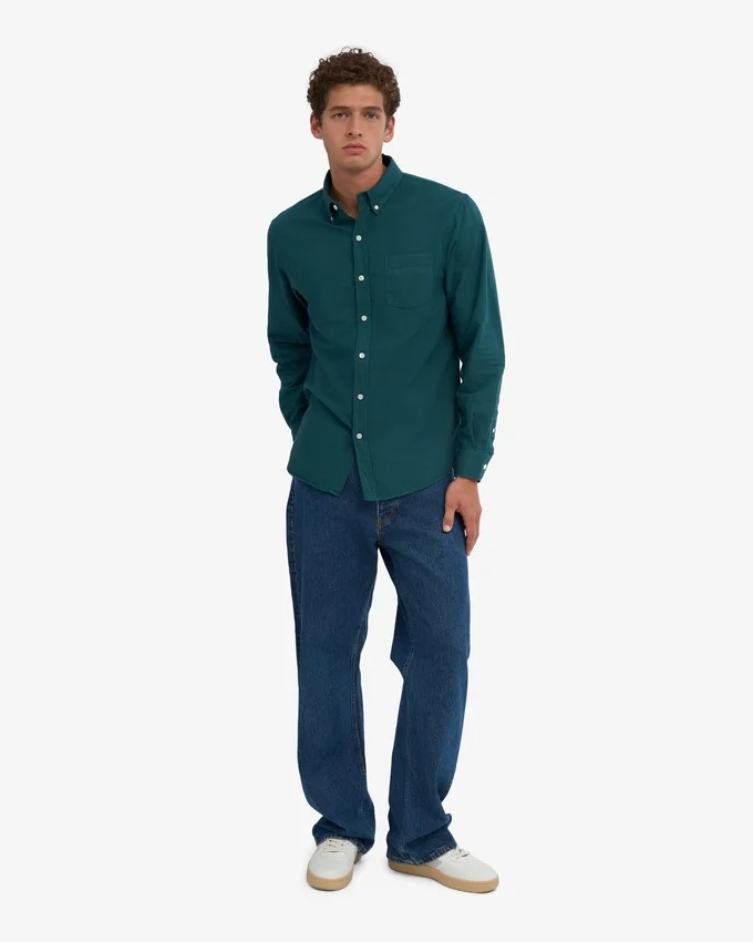 Camisa Organic Button Down - Verde océano