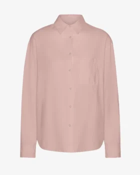 Camisa oversize de algodón orgánico - Rosa descolorido