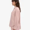Camisa oversize de algodón orgánico - Rosa descolorido