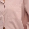 Camisa oversize de algodón orgánico - Rosa descolorido