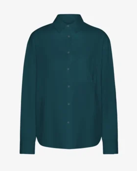Camisa oversize de algodón orgánico - Verde océano