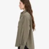 Camisa oversize de algodón orgánico - Verde oliva apagado