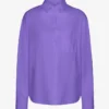 Camisa oversize de algodón orgánico - Violeta ultra