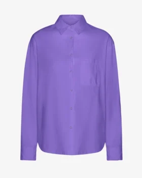 Camisa oversize de algodón orgánico - Violeta ultra