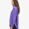 Camisa oversize de algodón orgánico - Violeta ultra