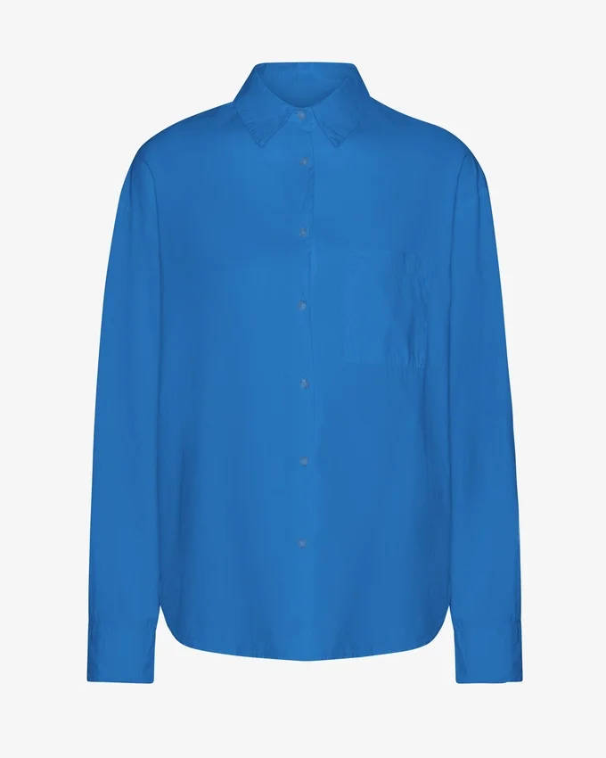 Camisa oversize orgánica - Azul Pacífico