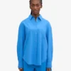Camisa oversize orgánica - Azul Pacífico