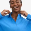 Camisa oversize orgánica - Azul Pacífico