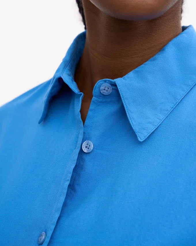 Camisa oversize orgánica - Azul Pacífico