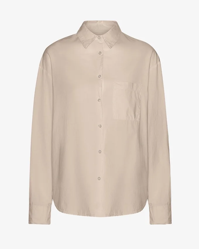 Camisa oversize orgánica - Blanco marfil