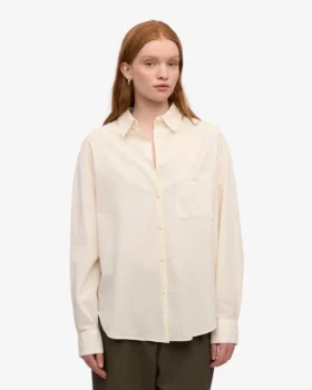 Camisa oversize orgánica – Blanco marfil