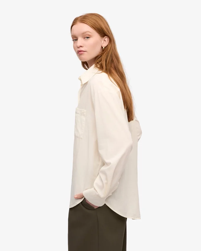 Camisa oversize orgánica - Blanco marfil