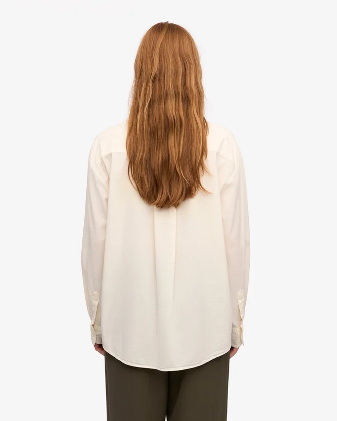 Camisa oversize orgánica - Blanco marfil
