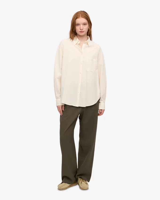 Camisa oversize orgánica - Blanco marfil