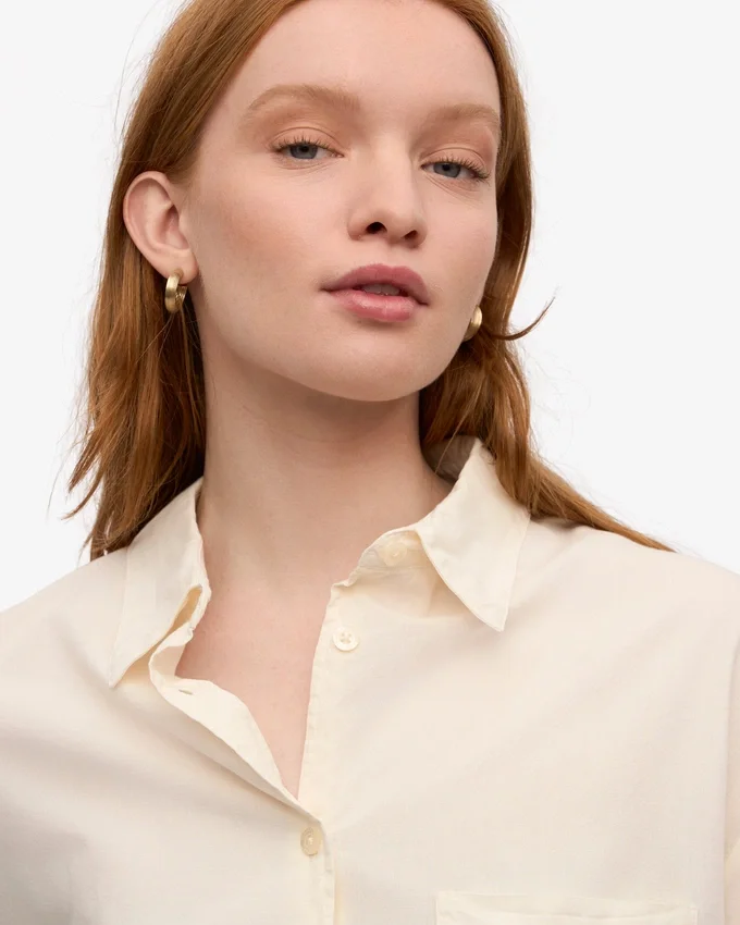 Camisa oversize orgánica - Blanco marfil