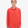 Camisa oversize orgánica - Rojo mandarina