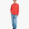 Camisa oversize orgánica - Rojo mandarina