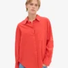 Camisa oversize orgánica - Rojo mandarina